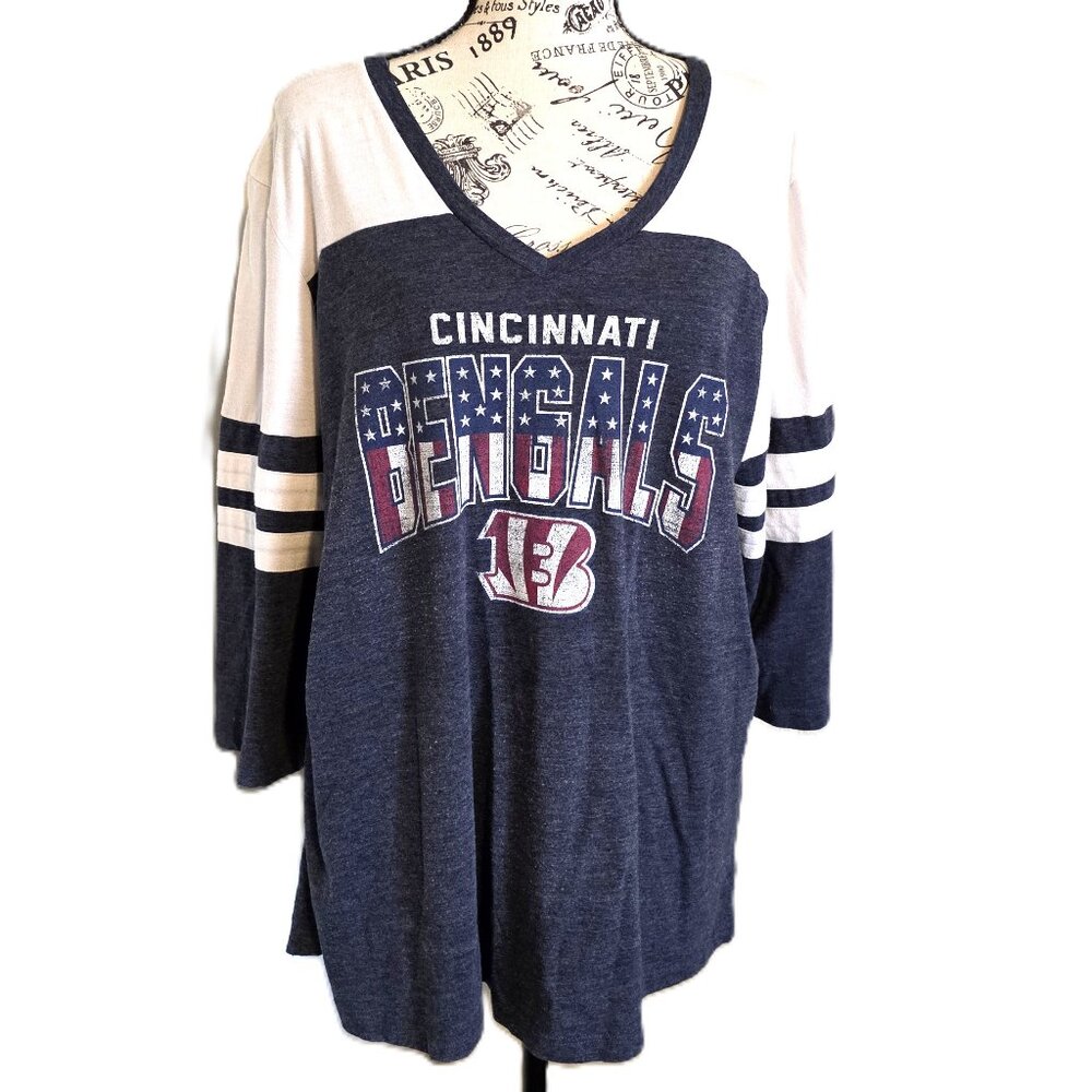 Bengals Patriotic 3/4 Sleeve Tee